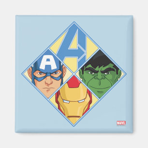 Aimant Badge Visage des Avengers