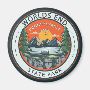 Aimant Badge Worlds End State Park Pennsylvania