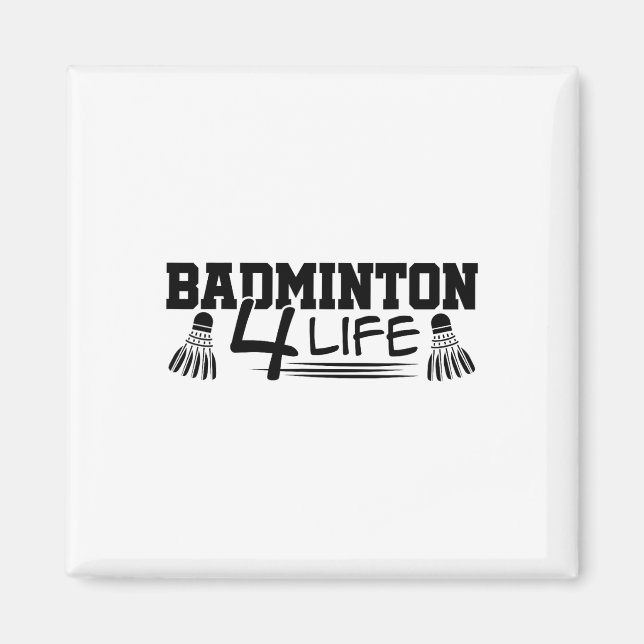 Aimant Badminton 4 Life Graphic Badminton Player Navette (Devant)