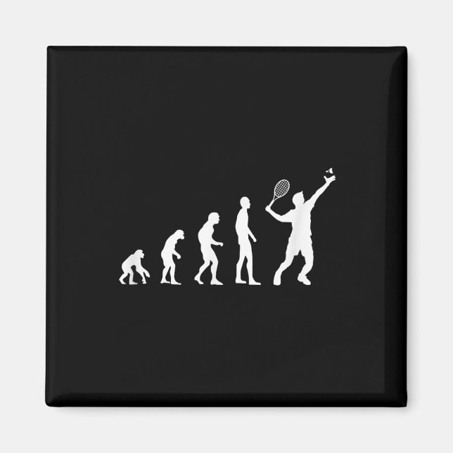 Aimant Badminton Evolution Shuttle amusant (Devant)