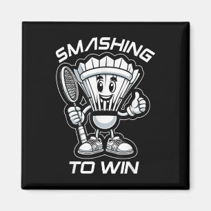 Aimant Badminton Forever Cartoon Shuttle Et Racket Graphe