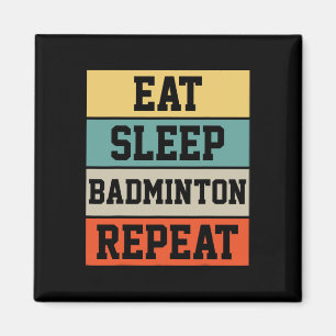 Aimant Badminton Sport Player Retro Funny Cadeau