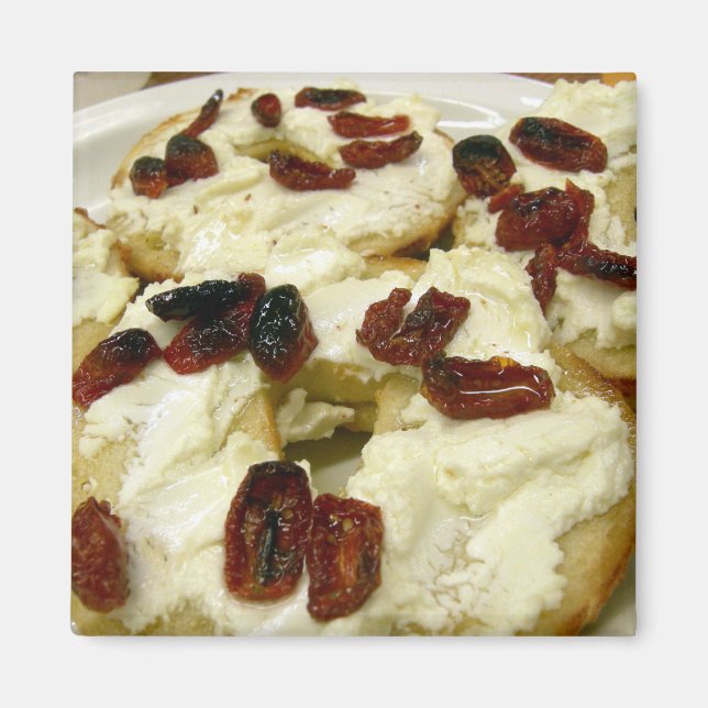 Aimant bagel grillé avec fromage de chèvre (Devant)