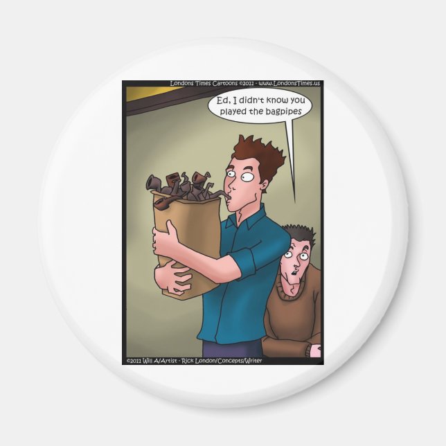 Aimant Bagpipes Drôle Cadeaux Tee - shirt Cartes de Mugs  (Devant)