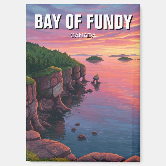 Aimant Baie de Fundy Nouvelle-Écosse Canada (Recto)