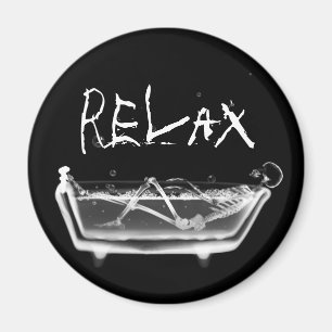 Aimant Bain à remous X-Ray Squelette noir et blanc