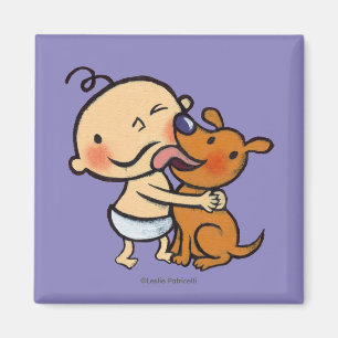 Aimant Baisers de chiots pour le bébé