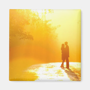 Aimant Baisers des couples à la lumière du soleil
