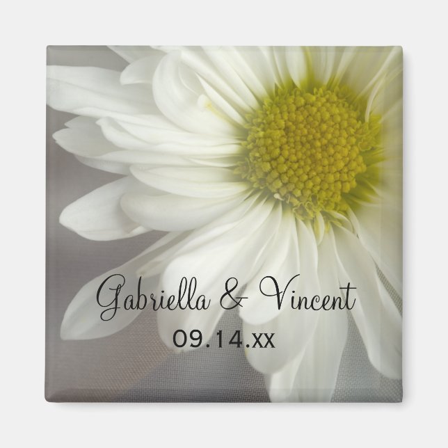 Aimant Baisson blanc doux sur Mariage gris (Devant)
