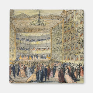 Aimant Bal masqué au théâtre Fenice, Venise, 19e