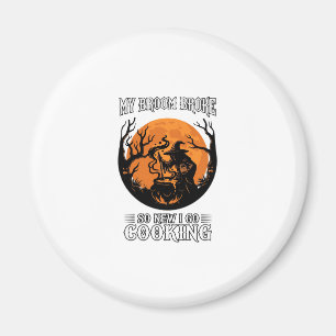 Aimant Balai Cassé Cuisine Sorcière Chaudron Pleine Lune