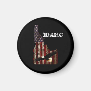 AIMANT BALD EAGLE BURNT WOOD - IDAHO PATRIOT CLR