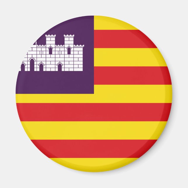 Aimant Baléares de Bandera - Drapeau Baléares (Devant)