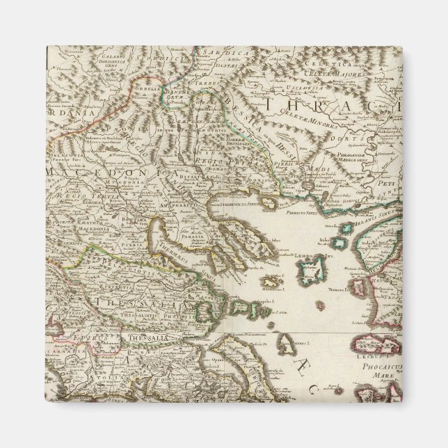 Aimant Balkans Peninsula, Grèce, Macedonia (Devant)