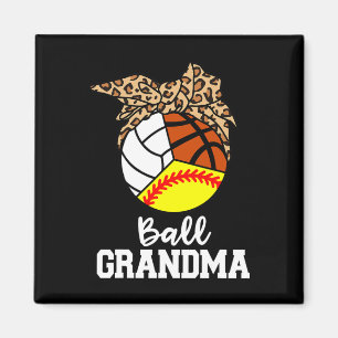Aimant Ball Grand-mère Softball Volley-ball Leopar