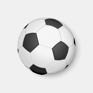 Aimant Balle de football noir et blanc classique