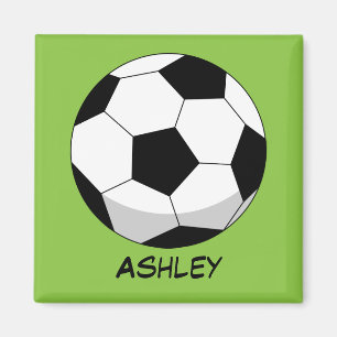 Aimant Balle de soccer en dessin   Ajouter Votre Nom