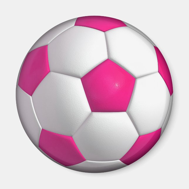 Aimant Balle de soccer rose (Devant)