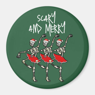 Aimant Balle de squelette de crâne de Noël effrayante et 