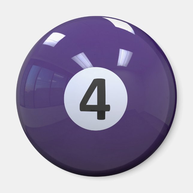 Aimant Balle Purple No 4 Billard (Devant)