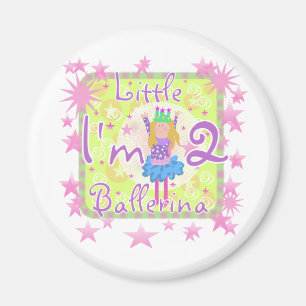 Aimant Ballerina 2e Anniversaire Tshirts et cadeaux