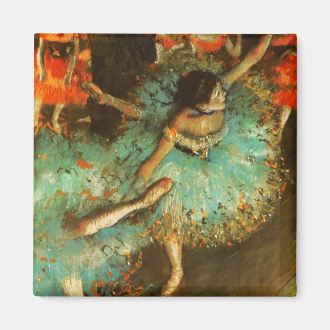Aimant Ballerina Dance Green Dancer Edger Degas Peinture (Devant)