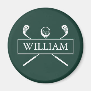 Aimant Balles de golf personnalisées avec nom de couleur