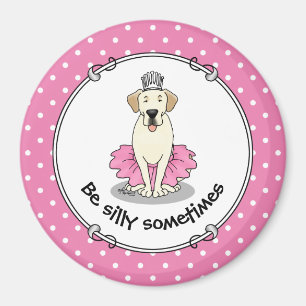 Aimant Ballet Princess Yellow Lab Labrador Retriever Chie