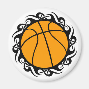 Aimant ballon de basket. tribale.