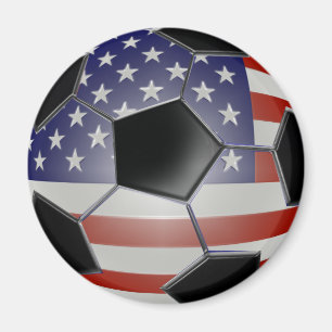 Aimant Ballon de football de drapeau des USA