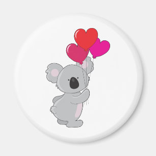 Aimant Ballons Coeur Koala