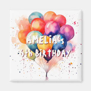 Aimant Ballons colorés Enfants Bonne fête d'anniversaire