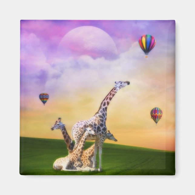 Aimant Ballons d'observation de girafe (Devant)