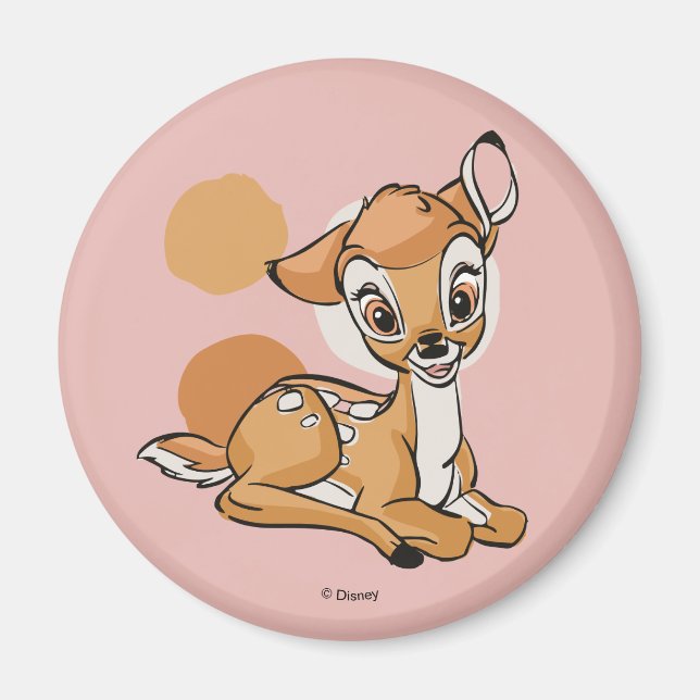 Aimant Bambi Assis Avec Un Sourire (Devant)