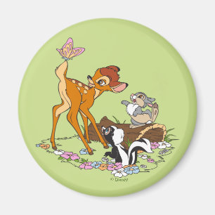 Aimant Bambi Avec Papillon Sur La Queue