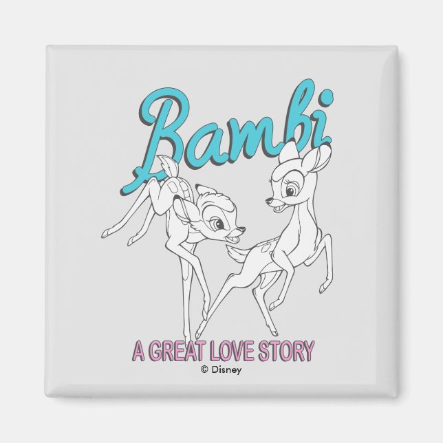 Aimant Bambi & Faline "Une grande histoire d'amour" (Devant)