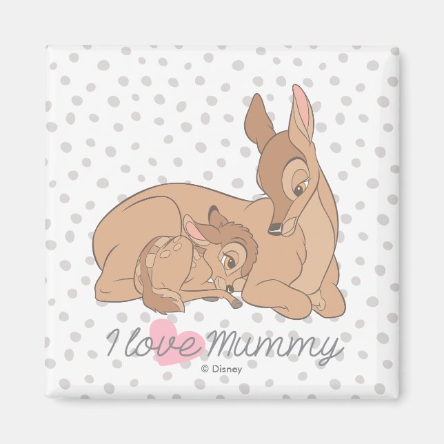 Aimant Bambi | J'aime maman (Devant)