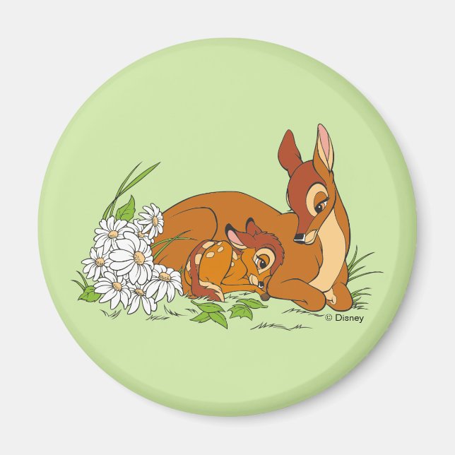 Aimant Bambi Se Repose Avec Sa Mère (Devant)