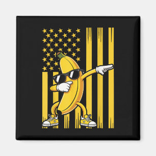 Aimant Banane Graphique Drapeau Américain Usa Dabbing Ban
