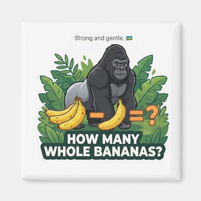 Aimant Bananes de Gorille Math (Devant)
