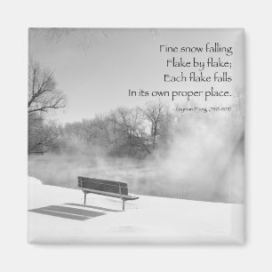 Aimant Banc de neige en silence