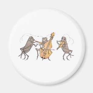 Aimant Bande de cricket avec le klaxon, le violoncelle et
