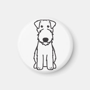 Aimant Bande dessinée de chien de Terrier de bleu de