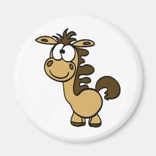 Aimant bande dessinée mignonne de cheval