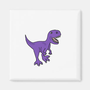 Aimant Bande dessinée pourpre drôle de dinosaure de T-R