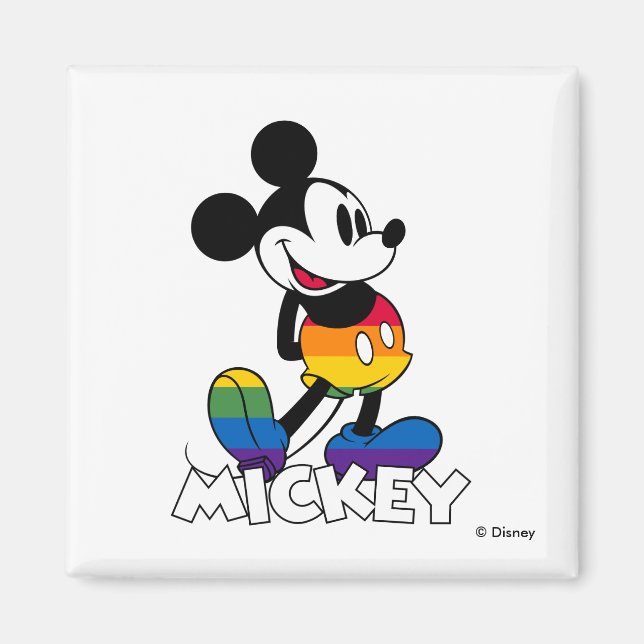 Aimant Bandes arc-en-ciel Mickey classiques (Devant)