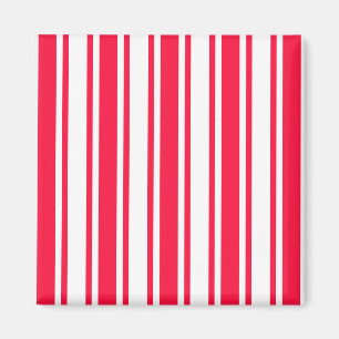 Aimant Bandes de bonbons rouges et blancs