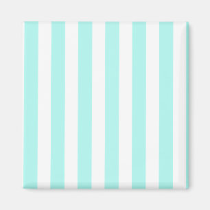 Aimant Bandes de bonbons turquoise et blanche
