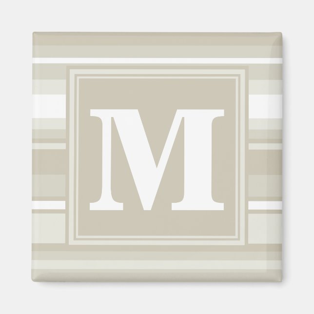 Aimant Bandes de grès monogramme (Devant)