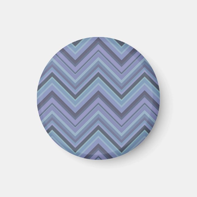 Aimant Bandes de zigzag gris bleu (Devant)